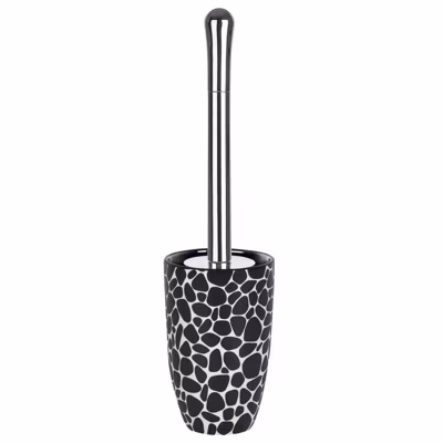 Brosse Wc avec support Céramique DARWIN PEBBLE Noir Spirella