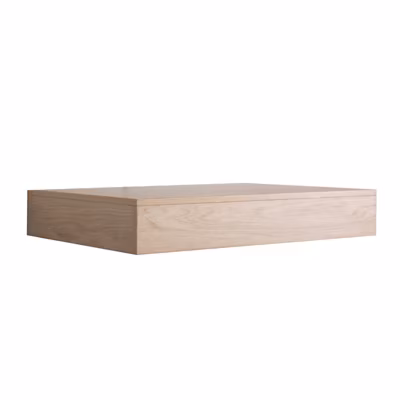 Plan de toilette suspendu pour vasque WILL – 60 cm – Ep. 12 cm – Décor Chêne
