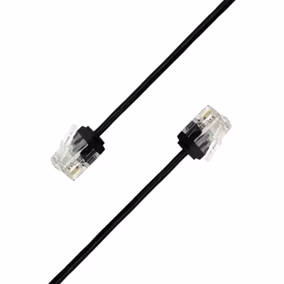 Elfcam – Câble RJ45 Cat 6 Slim 30m (Noir) – 32AWG Ultra Fin, Réseau LAN/WAN, Haut Débit, Idéal PC, Box, Routeur