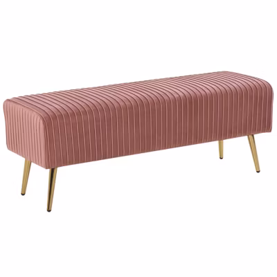 Banc glamour entissu rose PATERSON