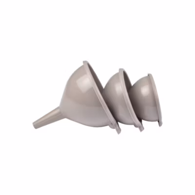 Set de 3 entonnoirs plastique D10cm D12cm D14cm taupe