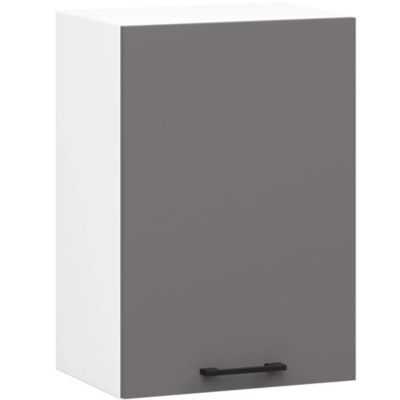 Armoires de cuisine haute AKORD W40 OLIWIA Blanc 40 cm 1 porte façade Gris Graphite 2 étagères 40x30x58 cm