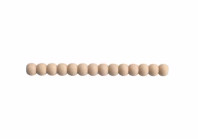 Échantillon de moulure perle brut décorative – L20 x 2 cm – Bois de hêtre massif – Style Parisien – A peindre