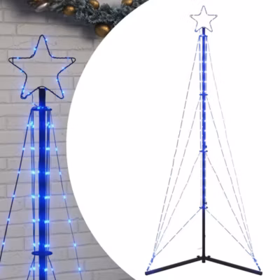 Sapin de Noël à LED 363 LED bleu 182 cm vidaXL