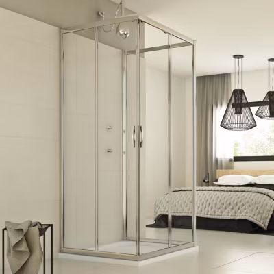 Cabine douche 3 côtés 70x120x70 CM H198 Transparent mod. Evolution Trio