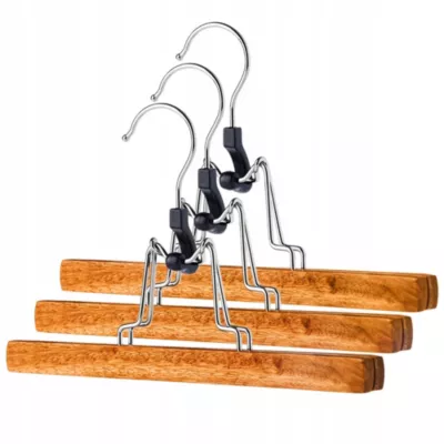 KADAX Cintre double en bois pour pantalons 3 pcs