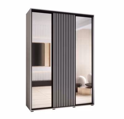 Armoire Sapporo 2 a portes coulissantes H. 205,2 x L. 180 x P. 60 3 portes