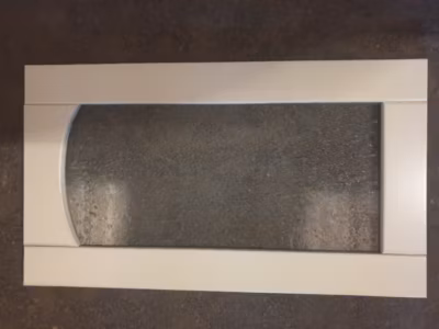 Porte De Cuisine Nature Blanche H35xl80 Cm Vitrée Gd Menuiseries