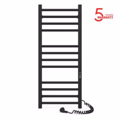 Sèche-serviettes électrique ALFA 500×1200 avec minuterie ECO, 225W, Noir