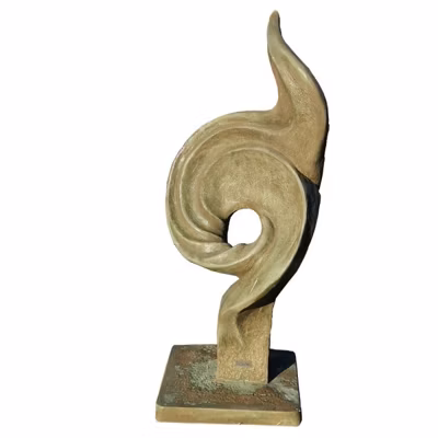 Statue de jardin en pierre « Valentino » (148cm) – Gris vert 148 cm