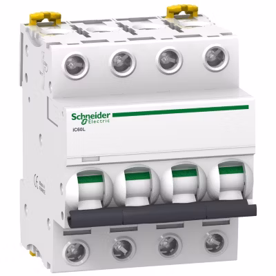 A9f94425 Schneider Ic60l Disjoncteur Tétrapolaire Schneider 25a – 4p – Courbe C – 25ka – à Vis