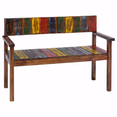 ZMH Chaises à Manger Lot De 4 Bois De Récupération Solide