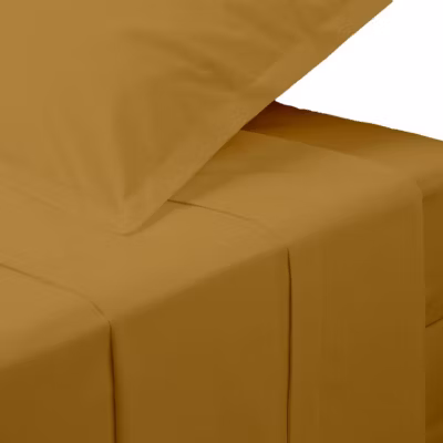 Drap plat – percale – mordoré – 180×290 cm – Atmosphera