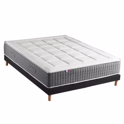 Ensemble matelas MAX ressorts 7 zones sommier 140×190
