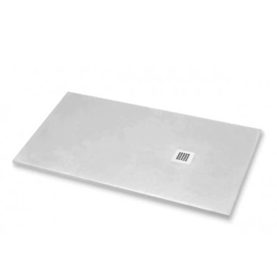 Receveur de Douche 70X175 cm Ligne Vulcano Fin Gris Clair Ral 7035 en Résine Synthétique et Poudre de Marbre  – FRASCIO