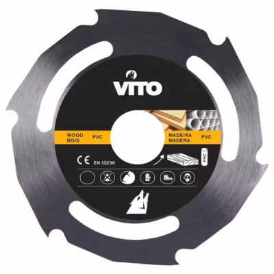 Disque de coupe pour meuleuse d&rsquo;angle 230mm Bois et PVC Alésage 22.5mm VITO