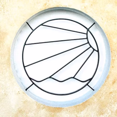 Grille de Defense Solazur diametre 100 cm pour Fenetre ronde (côte tableau)