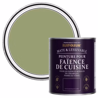 Peinture Verte pour Faïence de Cuisine, Mat – RUST-OLEUM – Terrain Connu 750ml