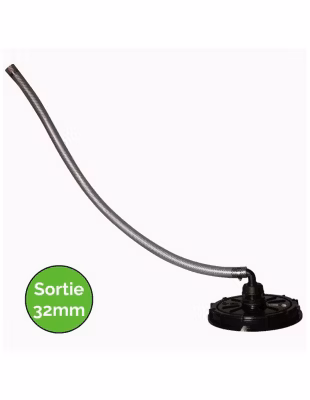 Kit collecteur – Couvercle de cuve 1000L Diamètre 220 mm – Sortie 32 mm – 1 m