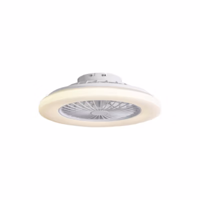 Ventilateur de plafond blanc 48,5 cm avec LED RGB à intensité variable et télécommande – Clemo