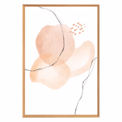 Tableau mural encadré tâche rose 65×97 cm Fabriqué en France