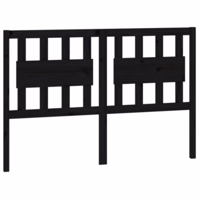 vidaXL Tête de lit Noir 145,5x4x100 cm Bois massif de pin 818574