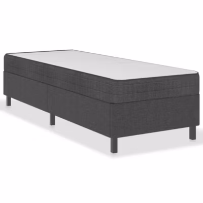 Lit simple, Lit adulte, Sommier à lattes de lit Gris Tissu 90×200 cm