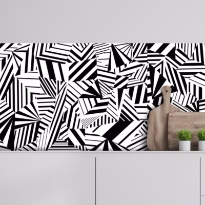 Crédence adhésive décoration moderne design  monochrome 30×70 cm