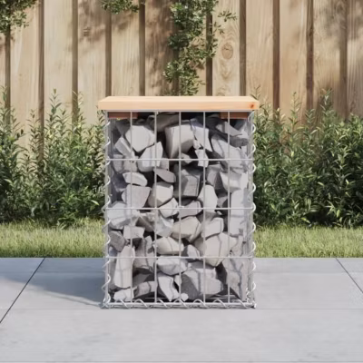 vidaXL Banc de jardin design de gabion 33x31x42 cm bois massif de pin 834326