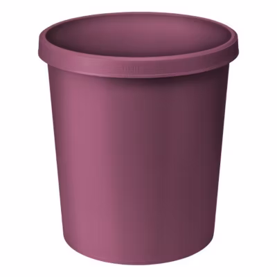 Poubelle de bureau en plastique recyclé 18 litres – Rouge