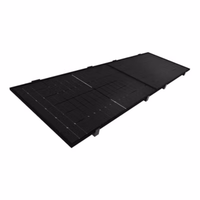 Auvent solaire photovoltaïque TOPAZE indépendant 6 panneaux (Gris anthracite RAL 7016)