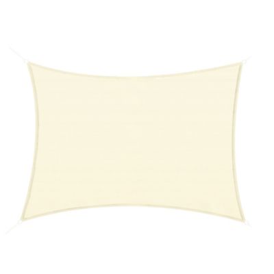 Voile d&rsquo;ombrage carré 3 x 3 m polyéthylène haute densité résistant aux UV crème
