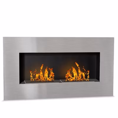 Cheminée éthanol Firenox XL – Coloris Inox brossé