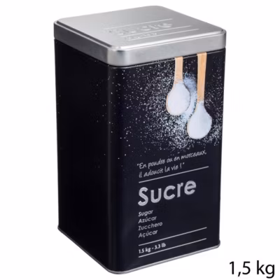 Boîte à sucre poudre métal Noir Black Edition – 5Five