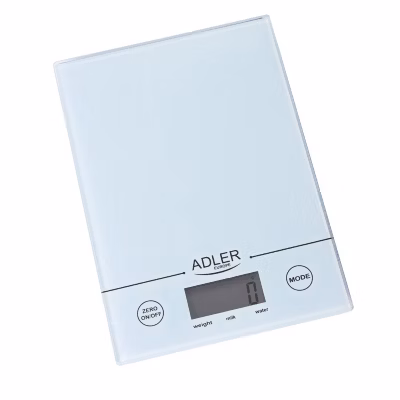 Balance de cuisine Adler AD 3138 blanche – Charge max 1kg – précision 1g – Ecran LCD