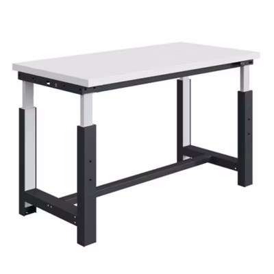 Établi pour atelier réglable en hauteur – Plateau haute résistance 1800x750x730/1130mm – Gris RAL7035 – W010010830-GC
