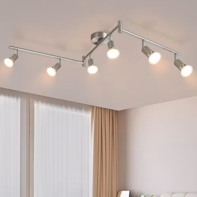 ZMH Plafonnier Moderne à 6 Flammes GU10 – Éclairage Design et Réglable