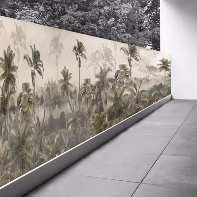 Brise vue Trompe l&rsquo;oeil – 130×552 cm – Forêt tropicale 3617689693422