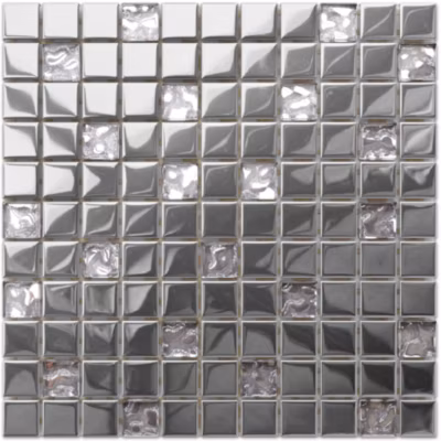 Mosaïque en verre sur filet pour salle de bain ou cuisine 30 cm x 30 cm – Selene