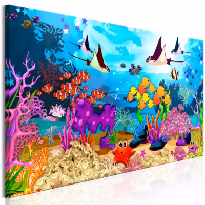 Tableau Pour enfants Underwater Fun (1 Part) Narrow 135×45 cm