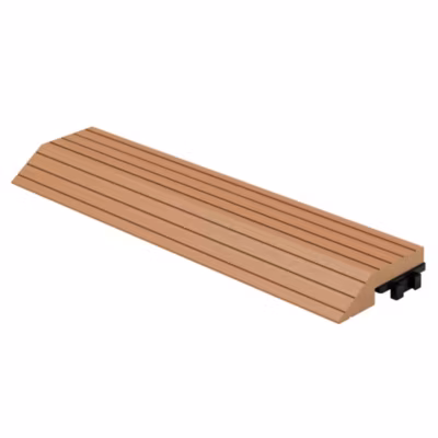 Bordure de finition ML-Design angle droit 38x2x7,5cm Brun clair drainage et structure de support
