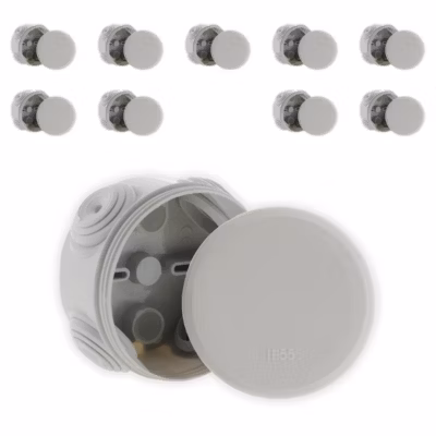 10 Boîte dérivation IP55 diamètre 70x35mm Zenitech