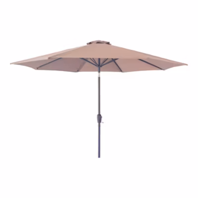 Parasol Houston – Parasol à manivelle inclinable en métal, Diam.300 cm, couleur sable