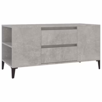Prolenta Premium –  Meuble TV Gris béton 102×44,5×50 cm Bois d&rsquo;ingénierie