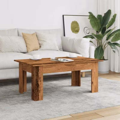 Table basse,Table Salon,Table d&rsquo;appoint vieux bois 100x60x42 cm bois d&rsquo;ingénierie