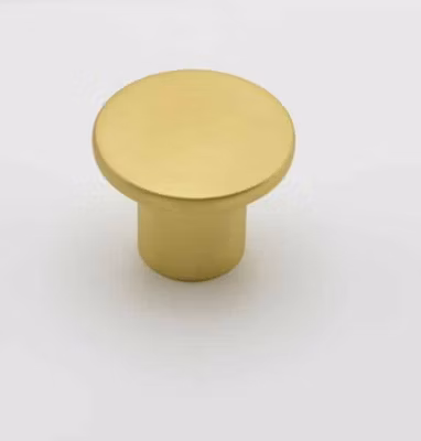 Bouton de meuble en zamac D 33 mm OR BROSSÉ Lot de 25