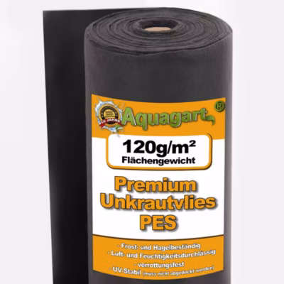 200 m² toile de jardin, paillage anti-mauvaises herbes, 120 g, 1 m de large Aquagart