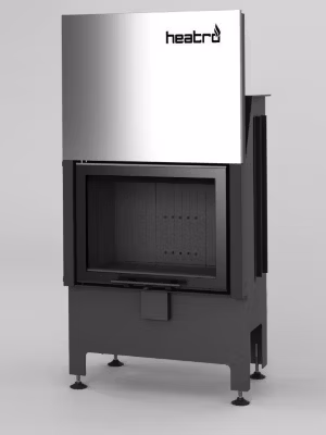Insert à bois Heatro 55H noir- 66cm