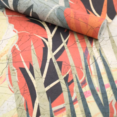 Papier peint panoramique – Format XL – Feuilles flamboyantes – Mur(s) panoramique(s)