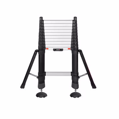 Echelle télescopique Telesteps de 3.50m avec stabilisateurs et 2 pieds intégrés – Hauteur de travail max. 4.30m –